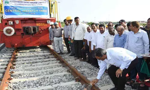 Now, RINL can dispatch steel products through train  in Vizag