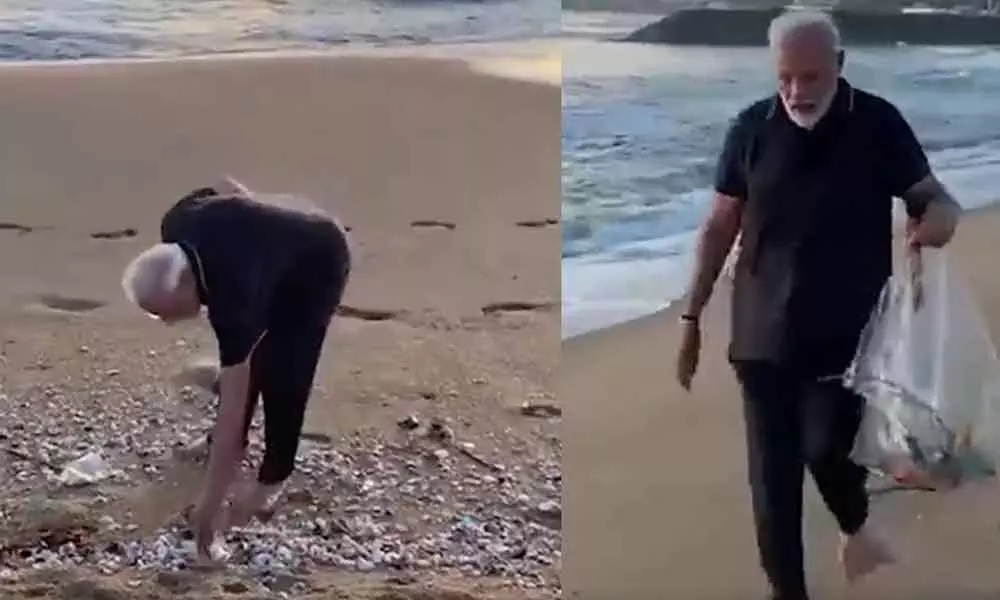 Was it a drama? Tamil Nadu Congress slams PM Modi for plogging on beach at Mamallapuram