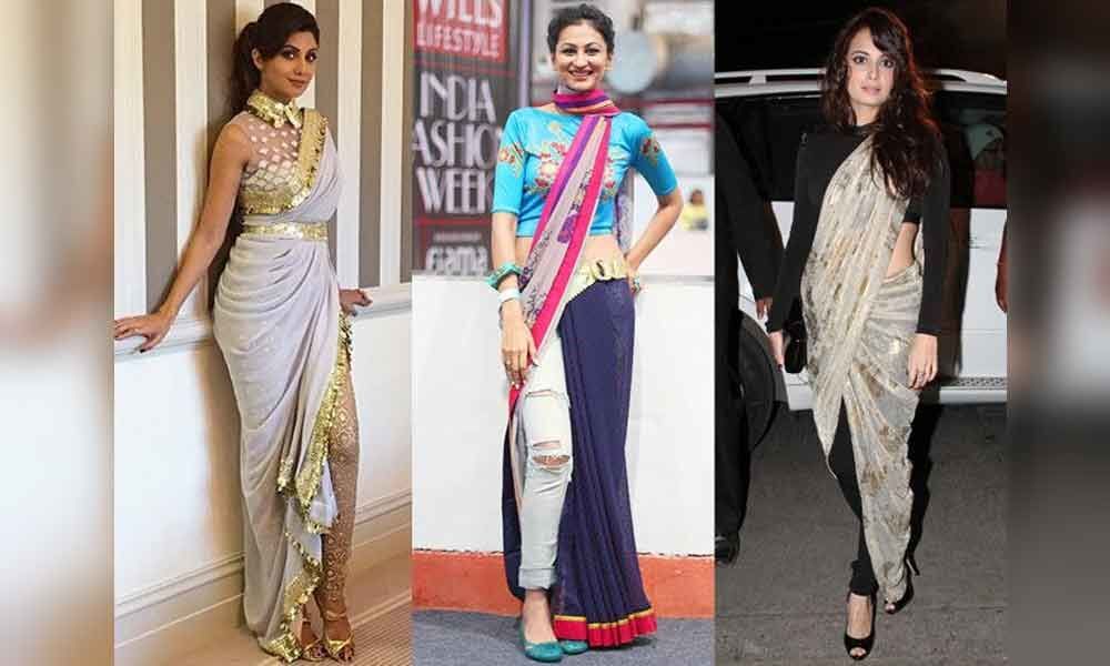 Modern Saree Draping Styles Inspo from Bollywood - K4 Fashion
