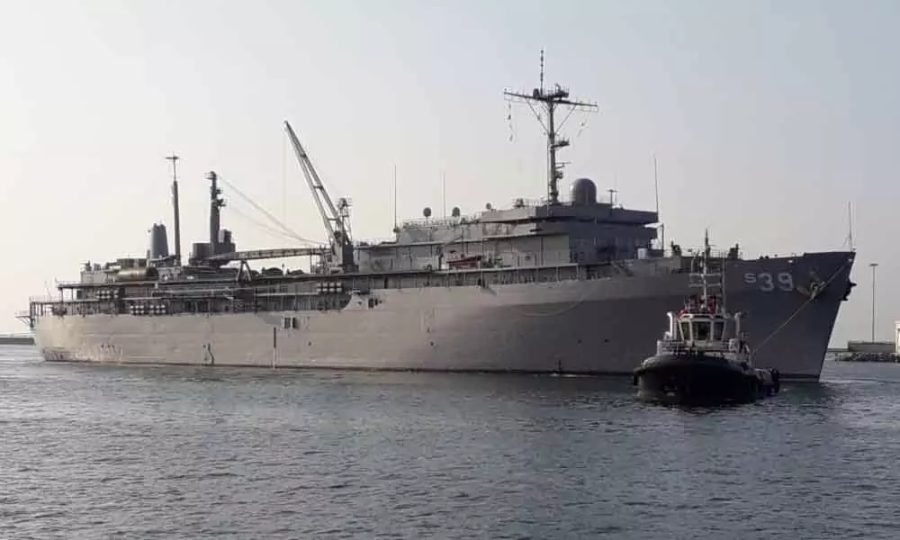 Visakhapatnam: USS Emory S Land arrives in city