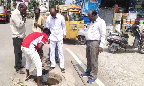 Drain overflow water cleared