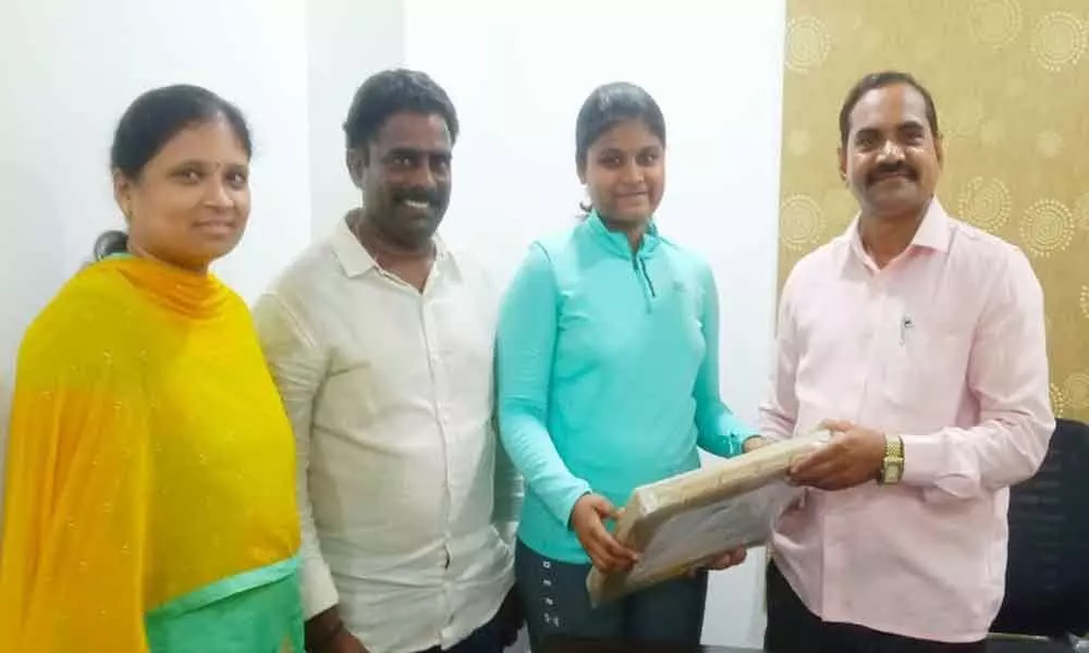 Bhuvitha wins first place in rifle shooting in Vijayawada