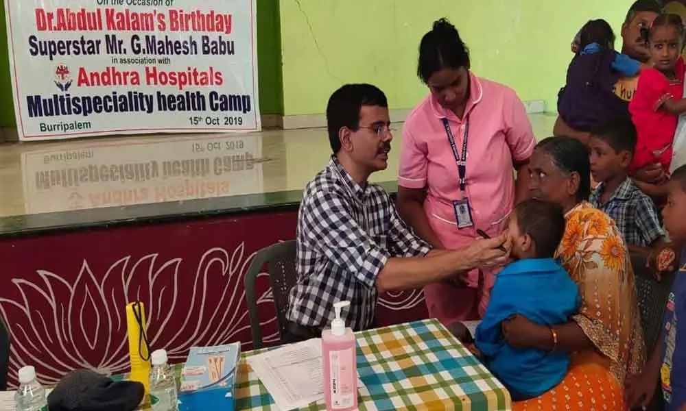 Health camp at Burripalem held