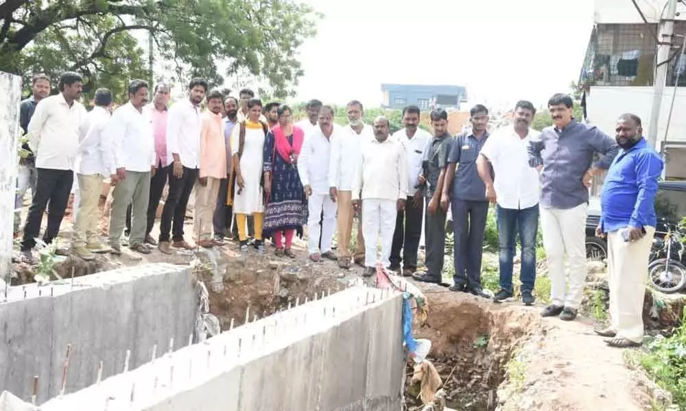 Drainage works begin at Chandragiri