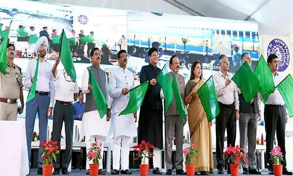 Piyush Goyal flags off 9 Sewa Service trains