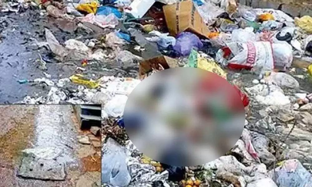 Hyderabad: New born wrapped in plastic bag found in garbage at Panjagutta