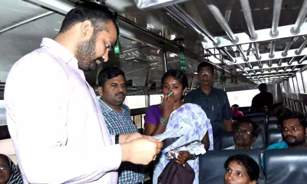 Khammam: Collector inspects RTC buses, reviews strike situation