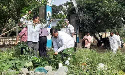 Shramdaan cleans up govt school