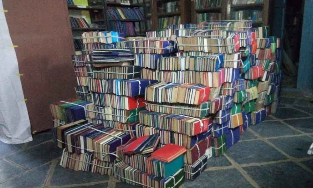 Sai Trishakti donates books to library in Vijayawada