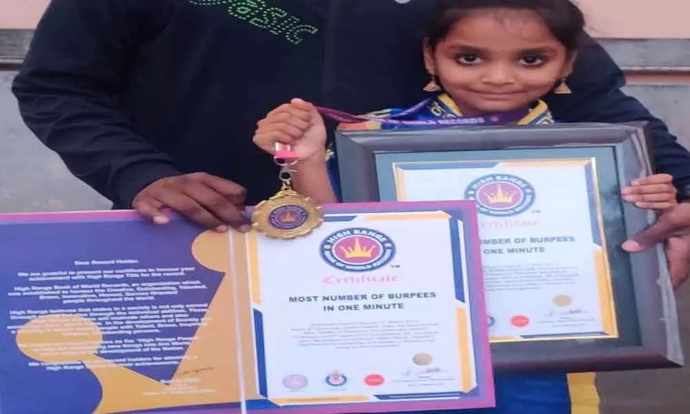 Class III girl attempts record in martial arts in Vijayawada