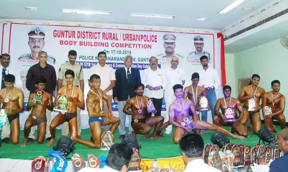 Body building competition held in Guntur