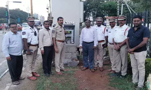 Traffic signal installed at TSIIC Junction