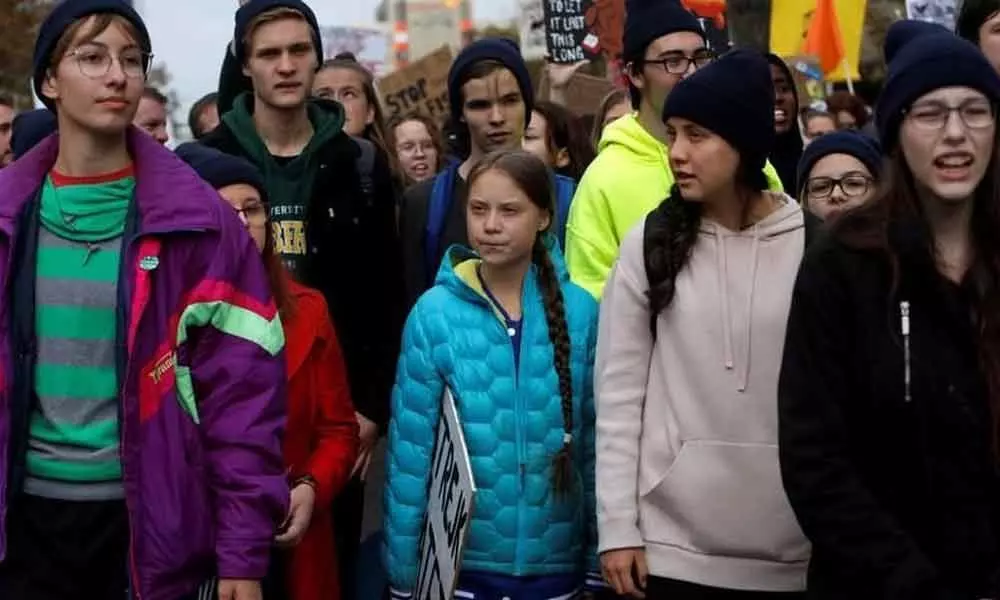 Thunberg rally runs into oil and gas counter-protest