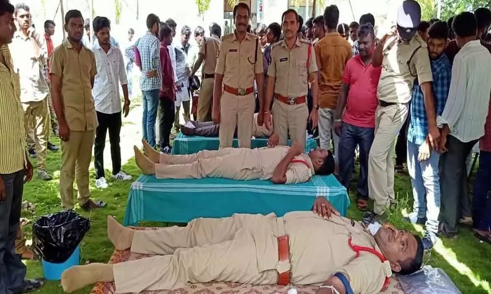 Medical camp held for police personnel and their families  in Kurnool
