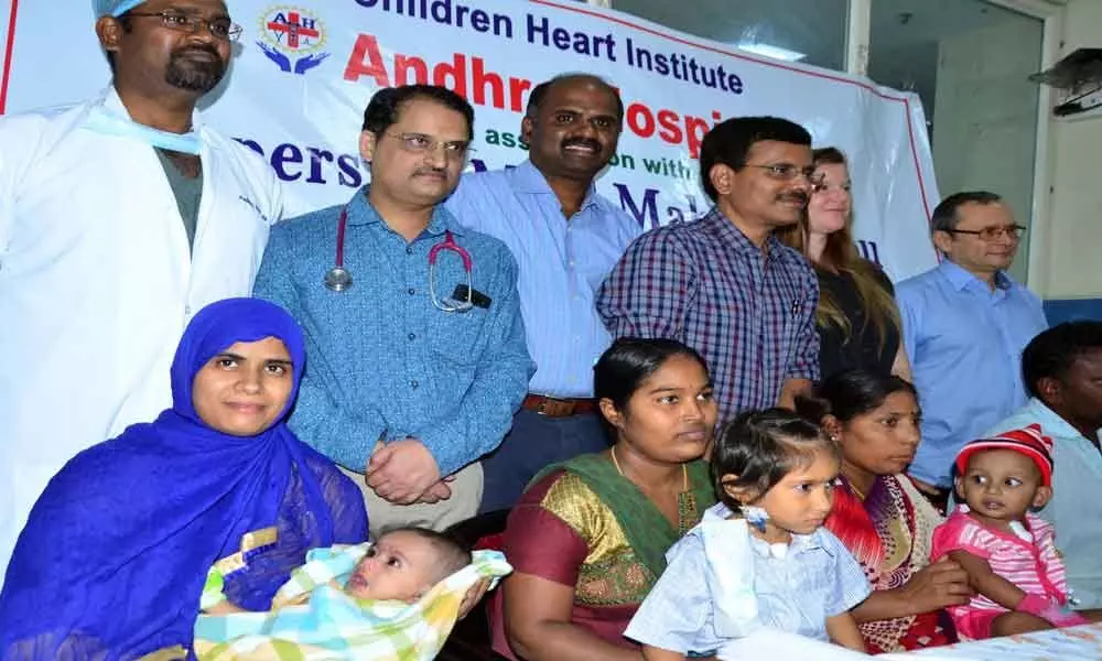 Andhra Hospitals, UK team perform 10 heart surgeries in Heart Surgeries