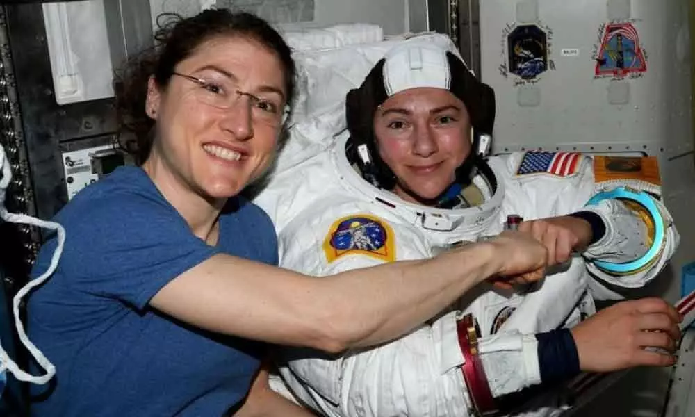 Astronauts make history in first all-female spacewalk