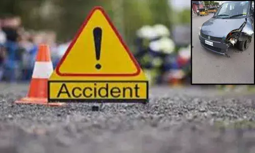 Panjagutta SI seriously injured in a road accident at Chaderghat