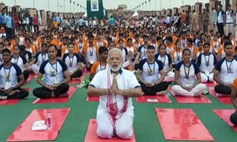 Wonderful to see PM Modi propagating yoga on world stage, says SRF chief