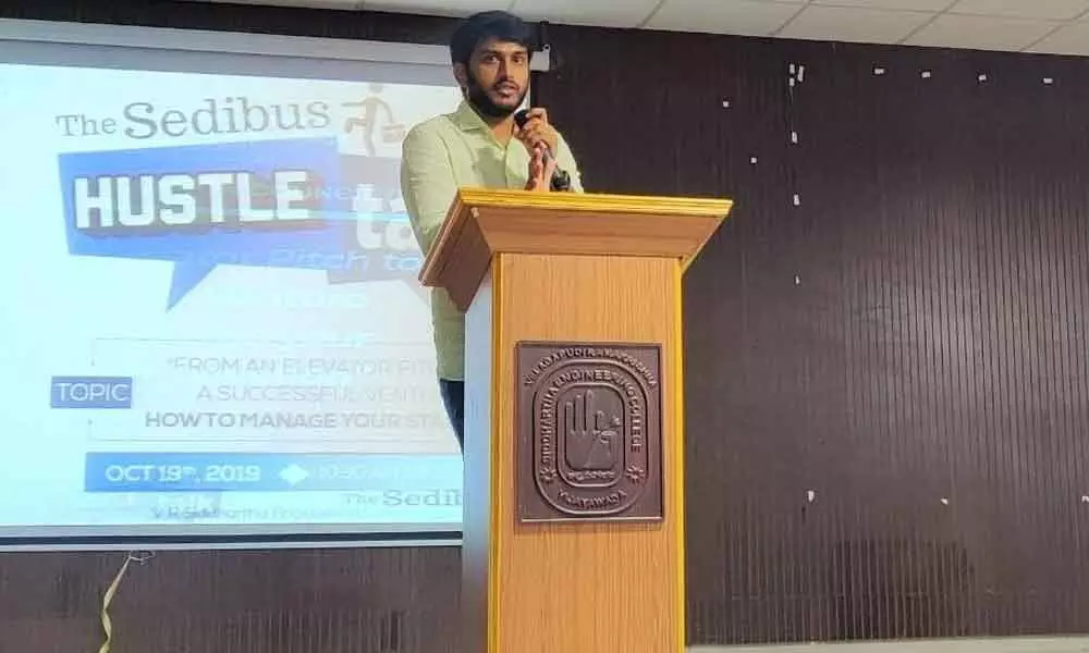 Startup founders, students interact: Uttam Reddy
