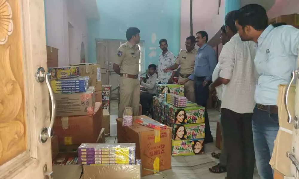 Illegally stored crackers seized