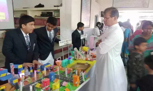 NSM students hold science exhibition in Vijayawada