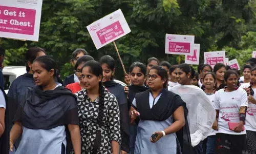 AOI holds walkathon against cancer  in Vijayawada