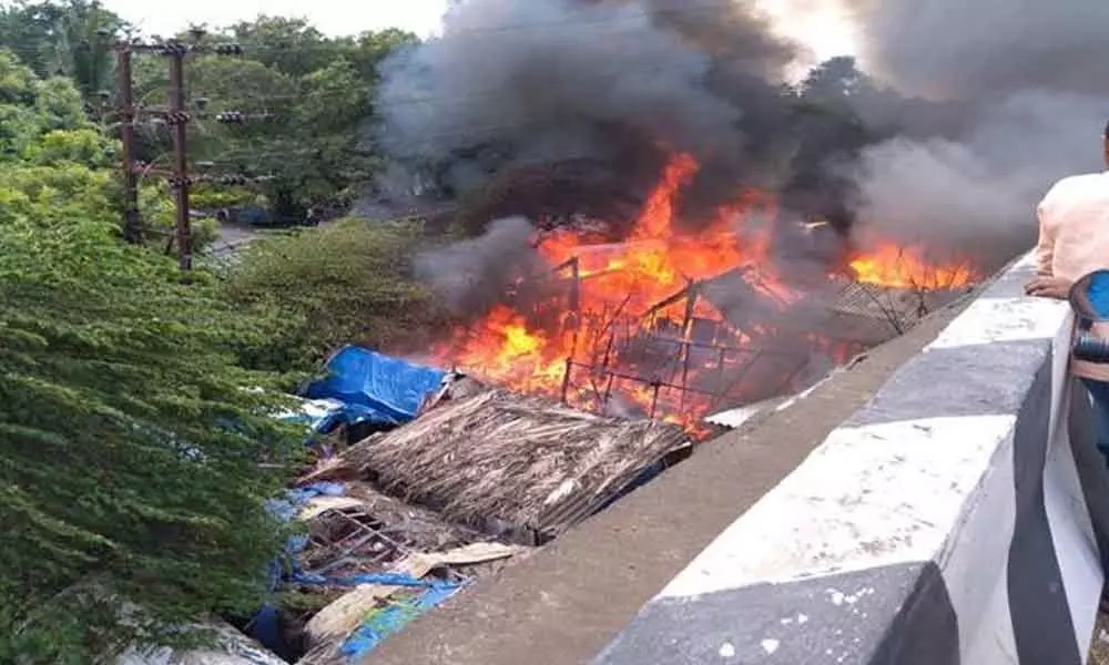 50 houses destroyed in fire accident in West Godavari district