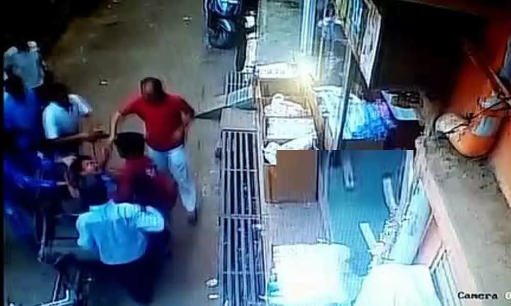 Child escapes unhurt after falling on a rickshaw from second floor, video goes viral