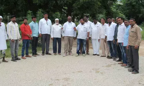 Corporator Pannala Devender Reddy inspects Idgah development works