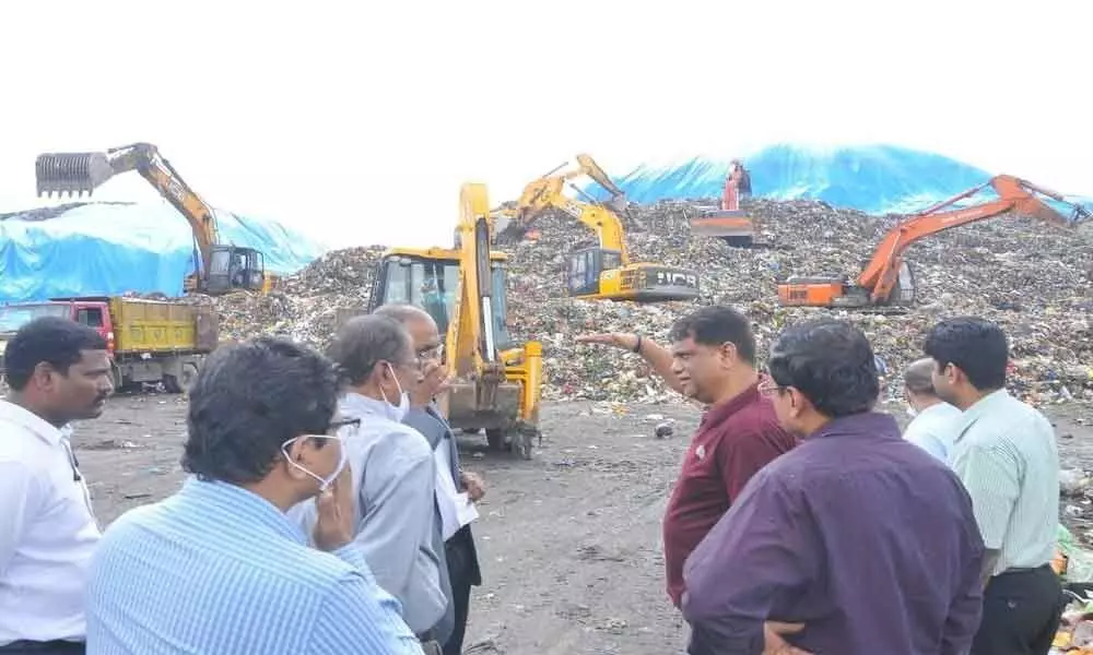 Arvind Kumar inspects dumping yard