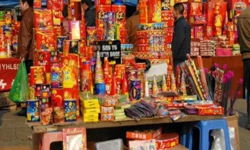 Chinese crackers still available in hyderabad city