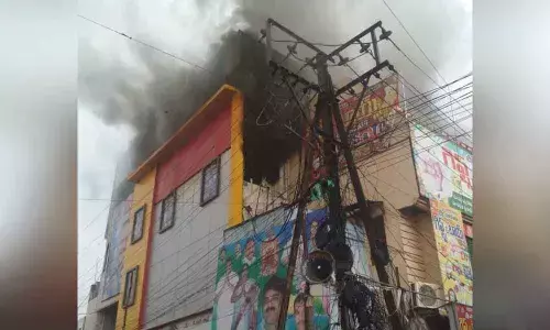 Fire breaks out at photo studio in Vizianagaram