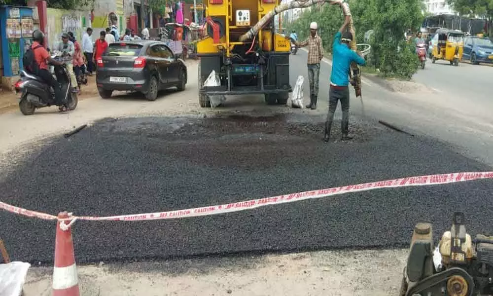 GHMC takes up road works in Kapra circle