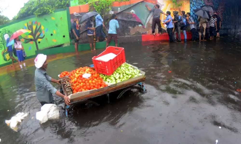 Visakhapatnam: Heavy rains lash city, low-lying areas inundated