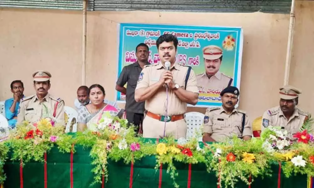 SP Vishnu S Warrier inaugurates CCTV cameras in Mukra village