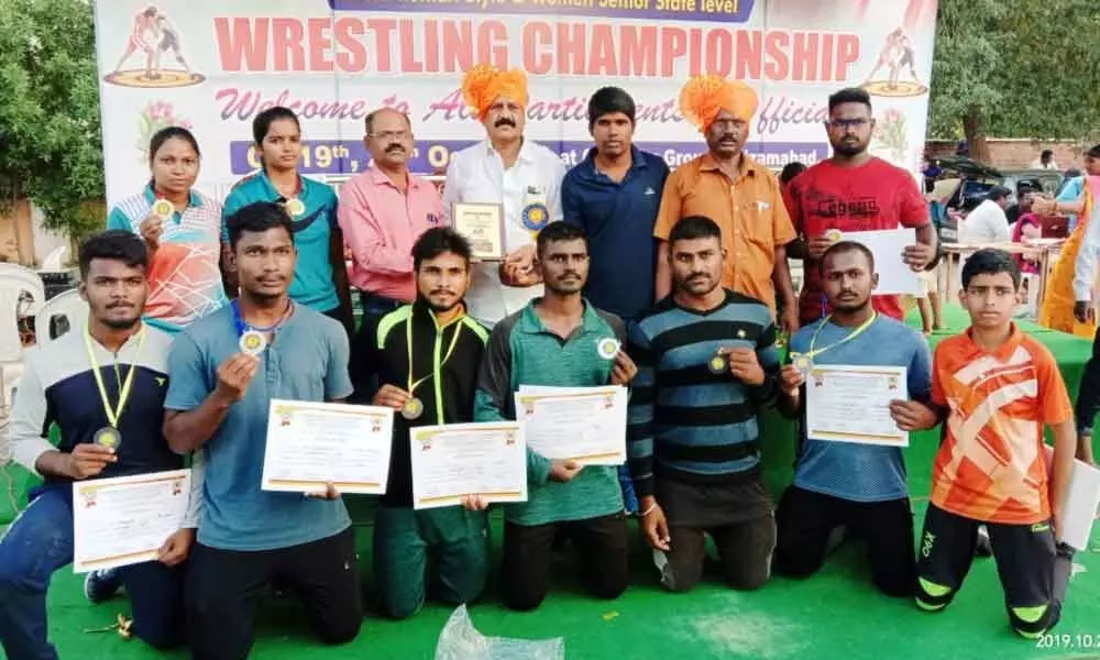 District wrestlers strike gold in State Wrestling Championship in Karimnagar