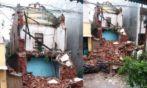 Two old buildings collapse due to incessant rains