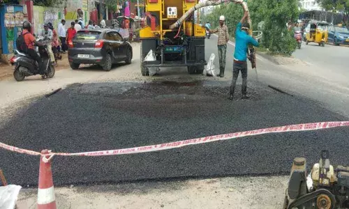 GHMC takes up road works in Kapra circle