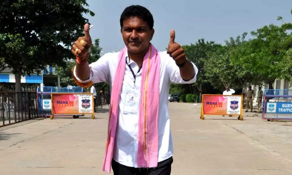 Saidi Reddy from TRS wins Huzurnagar bypoll with a record majority of 43,624 votes