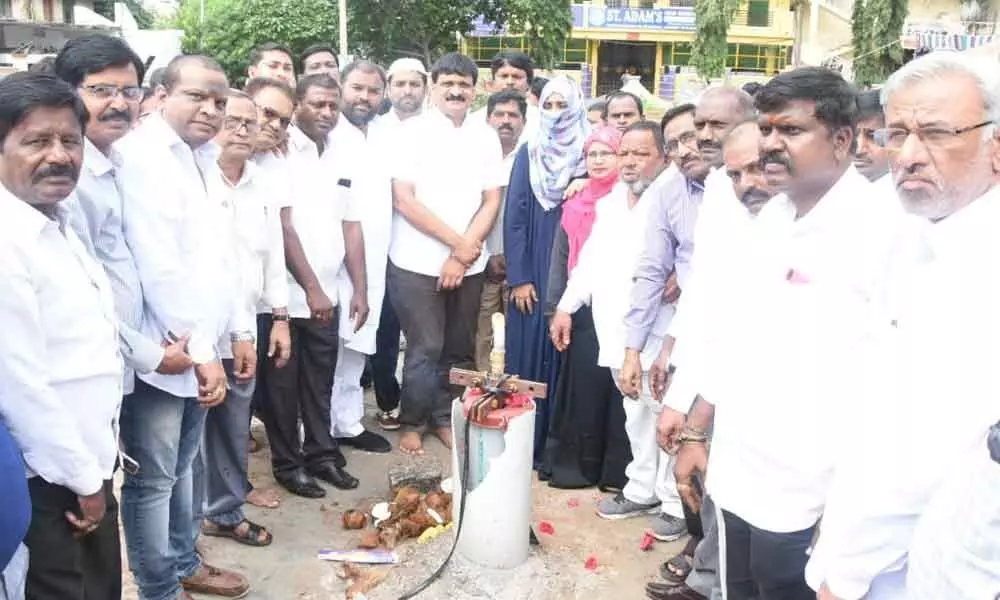 New borewell started in RTC Colony park