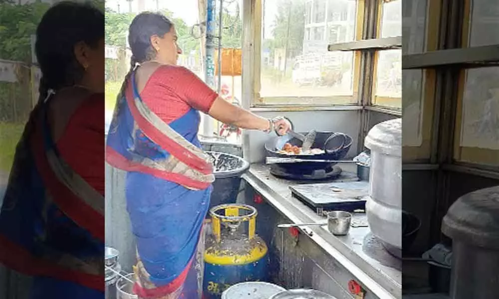 Domestic LPG cylinders fuel hotel business in Nizamabad