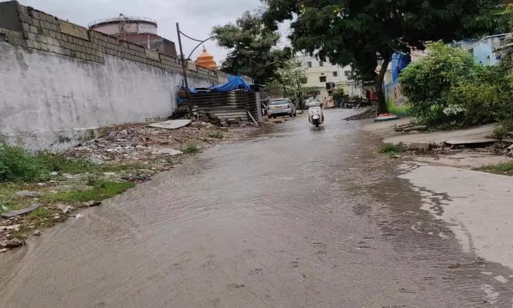 Sewage overflows in Papi Reddy Colony