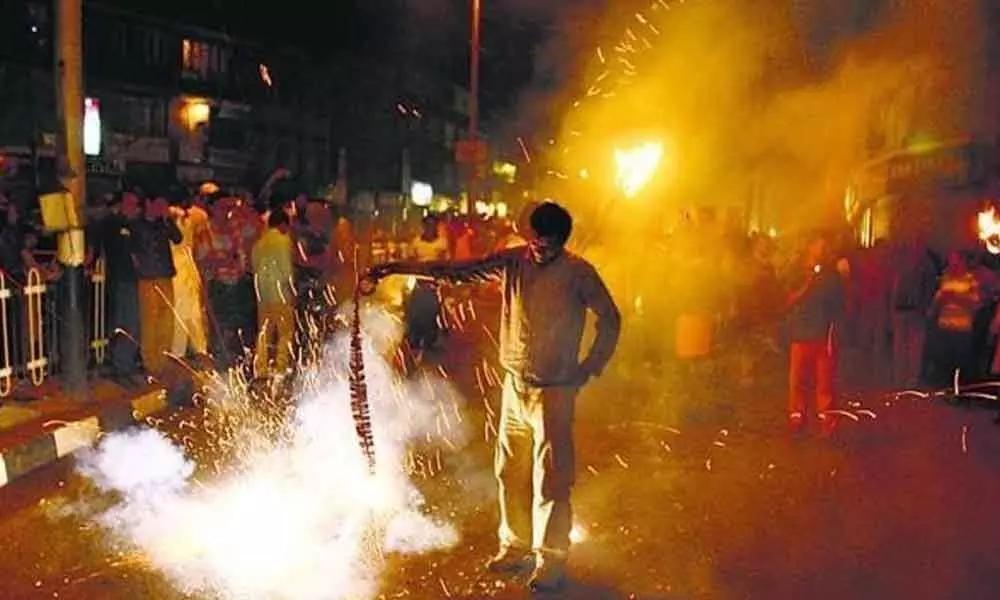 Ban on bursting crackers on roads, public places