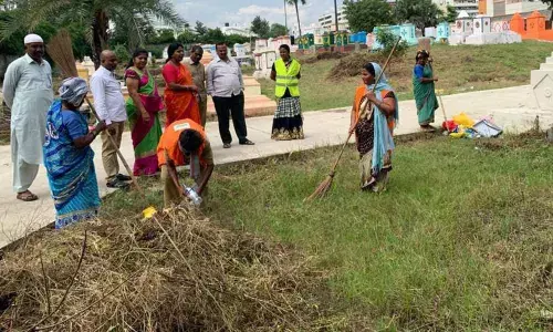 Corporator Pavani Reddy checks works quality