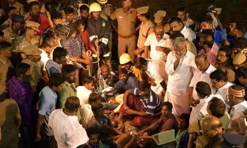 Boy slips further into borewell as rescue operations continue