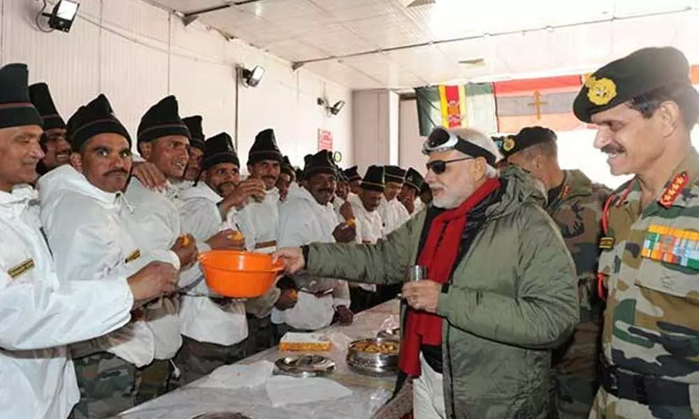 PM Modi reaches Rajouri to celebrate Diwali with troops on LoC in J&K