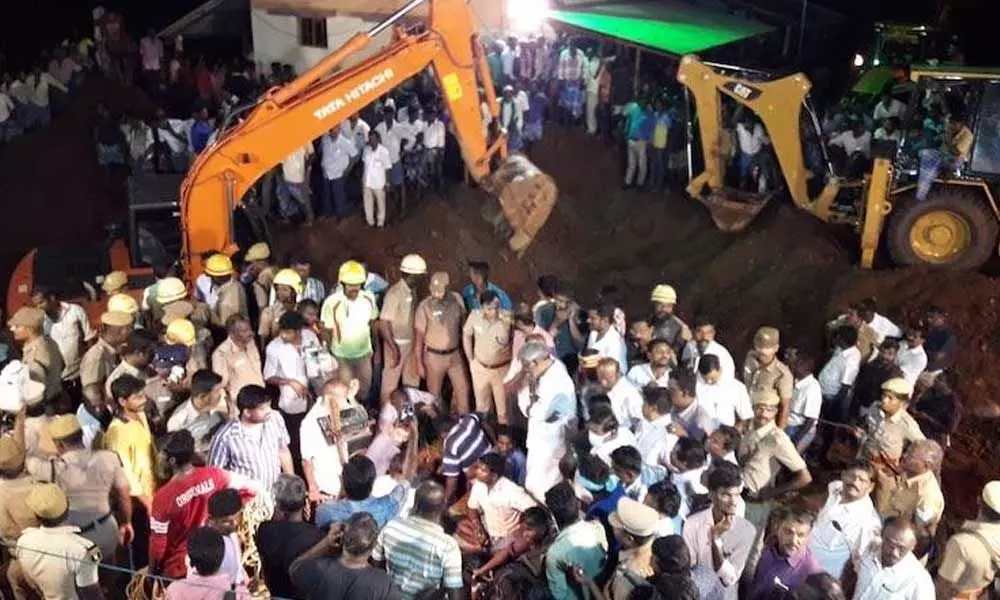 Rescue operations underway to pull out two-year-old who fell in borewell in Tamil Nadu
