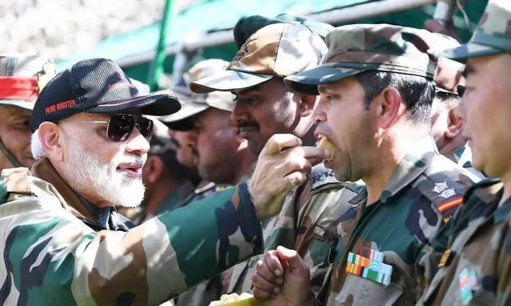 PM Modi celebrates Diwali with soldiers at LoC