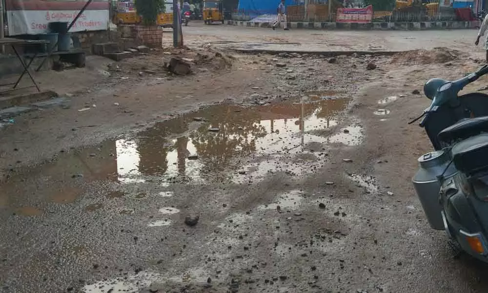 Pathetic condition of road