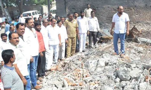 MLA Devireddy Sudheer Reddy enquires about fire accident